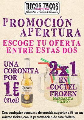 RICOS TACOS CHUECA CELEBRA SU APERTURA CON DESCUENTOS PARA SUS CLIENTES