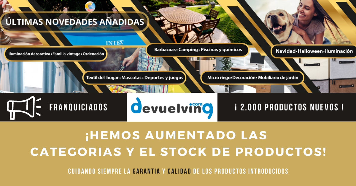 AUMENTO DE PRODUCTOS Y NOVEDADES DEVUELVING 2021