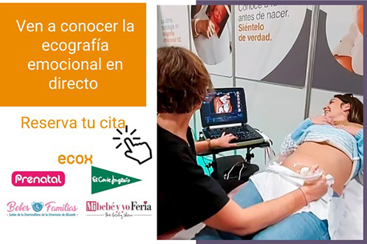 Ecox te invita a una sesión de ecografía emocional en tu ciudad, con la colaboración de El Corte Inglés, Prenatal y las principales marcas comerciales de maternidad.