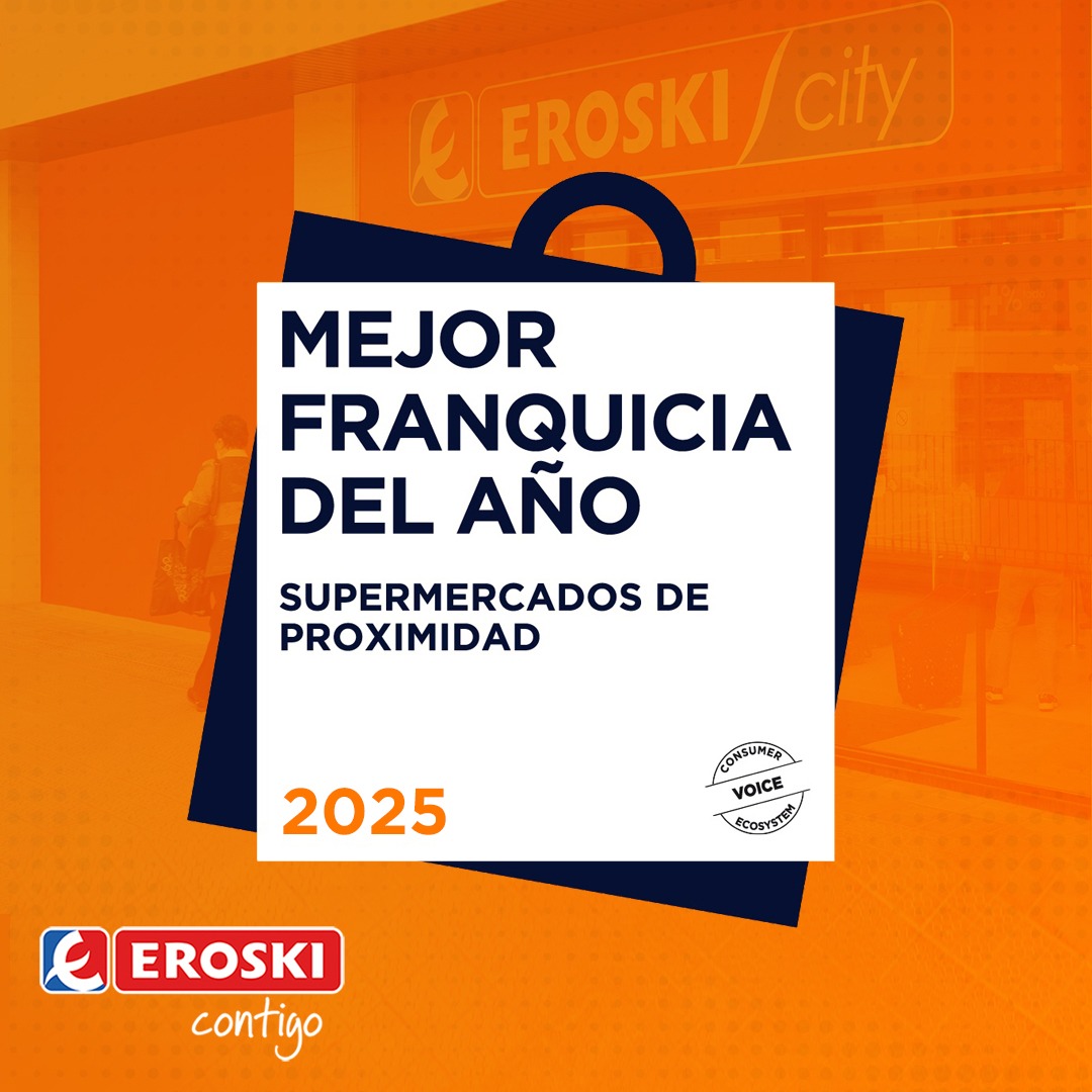 Por cuarta vez, EROSKI gana el Premio Mejor Comercio del Año en la categoría de Franquicias