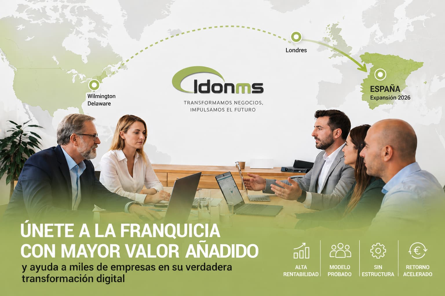 Idonms impulsa su expansión en España con un  modelo de licencia orientado a la rentabilidad y  escalabilidad empresarial 