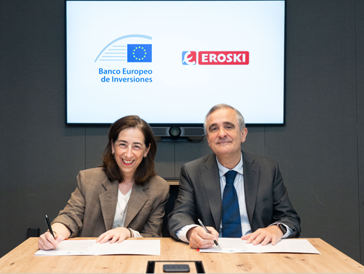  EL BEI Y EROSKI FIRMAN UN PRÉSTAMO DE 40 MILLONES DE EUROS PARA IMPULSAR LA INNOVACIÓN TECNOLÓGICA Y EFICIENCIA ENERGÉTICA DE SUS ESTABLECIMIENTOS
