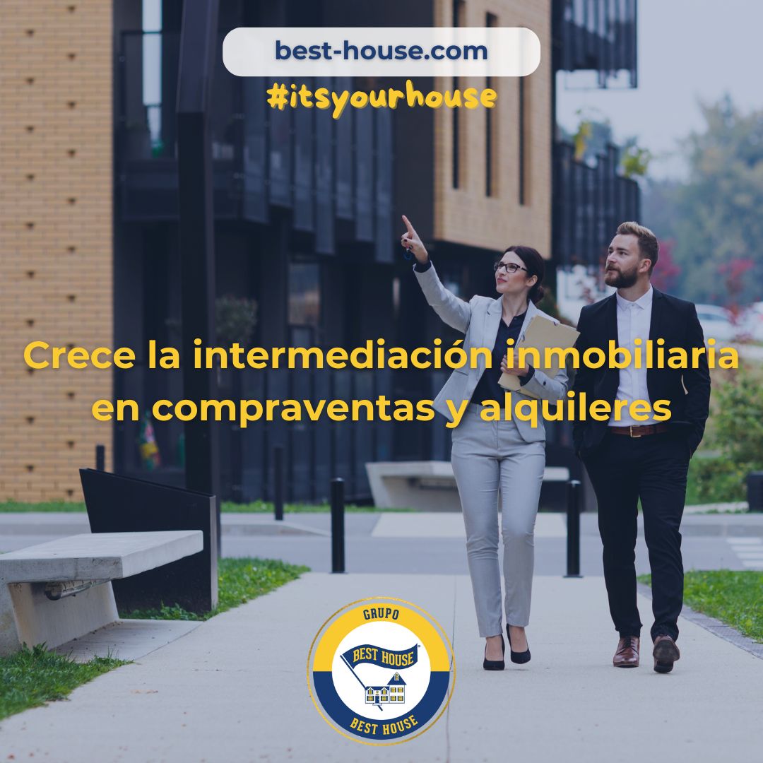 Crece la intermediación inmobiliaria en compraventas y alquileres