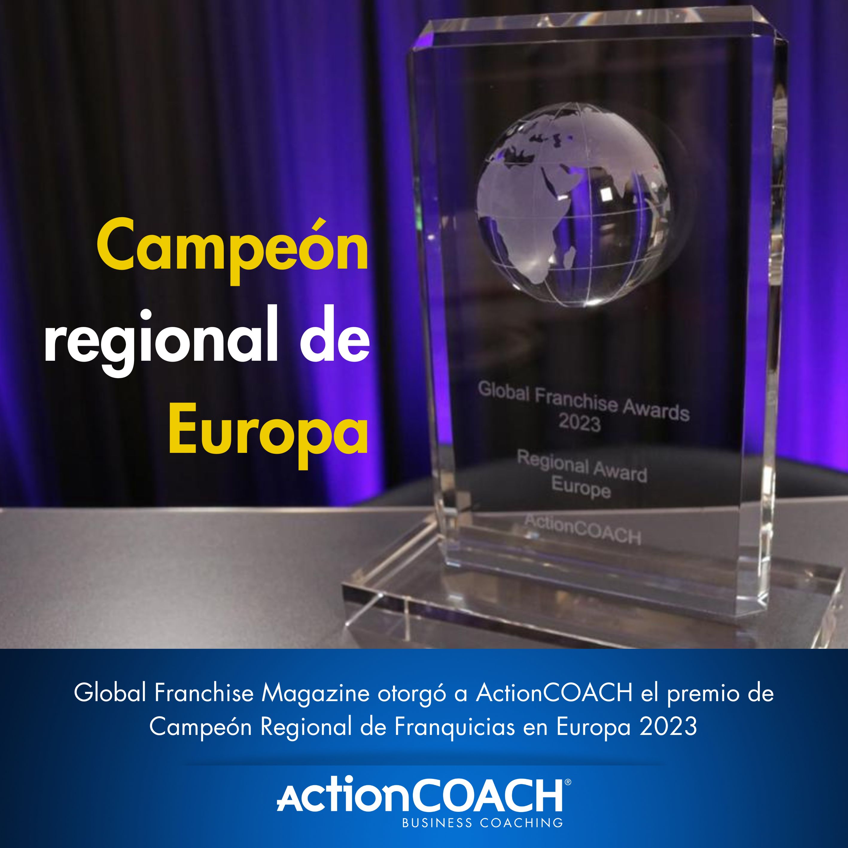 ActionCOACH recibe el premio de Campeón Regional de Franquicias en Europa 2023