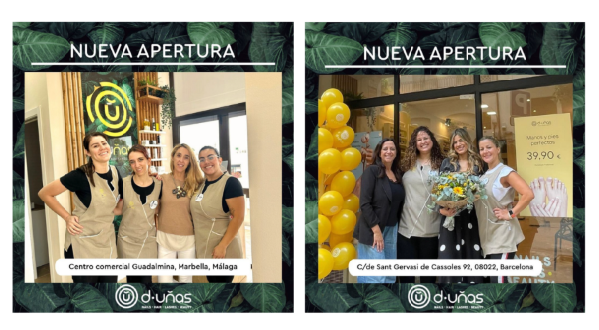 La marca española d-uñas, abre dos nuevos salones en España. Esta vez en Guadalmina (Marbella-Málaga) y en la zona de Bonanova (Barcelona). 